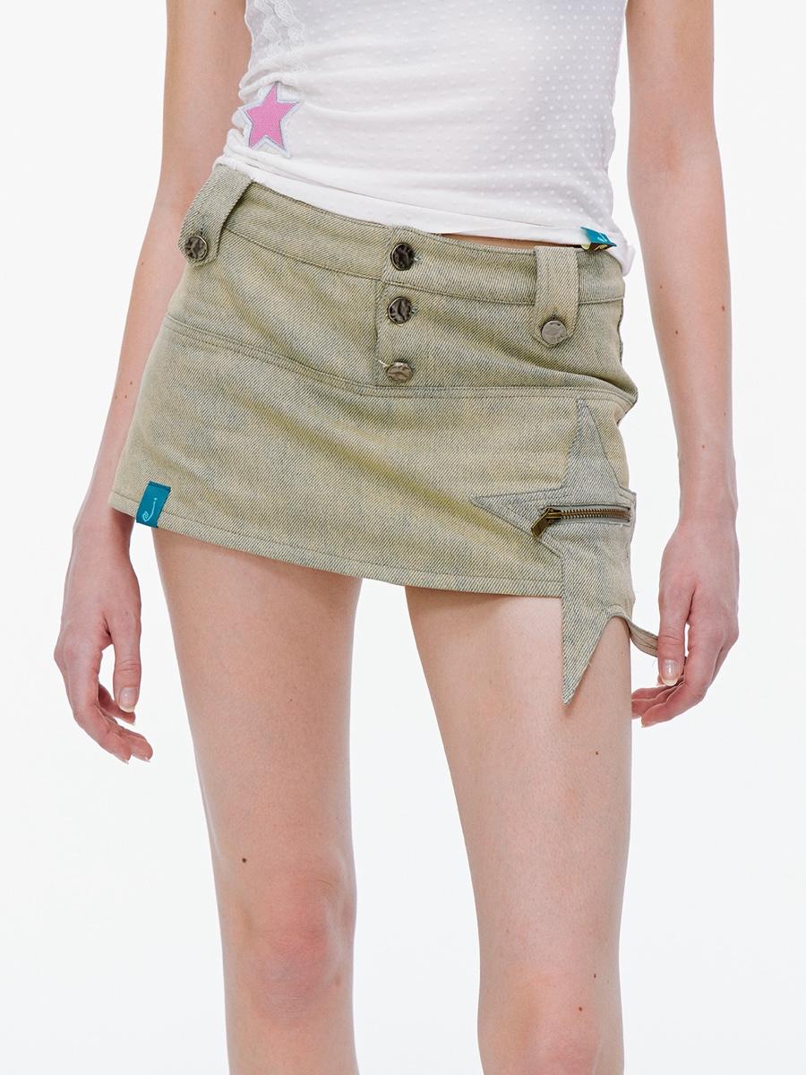 JIKOO Planet Star Patch Skirt