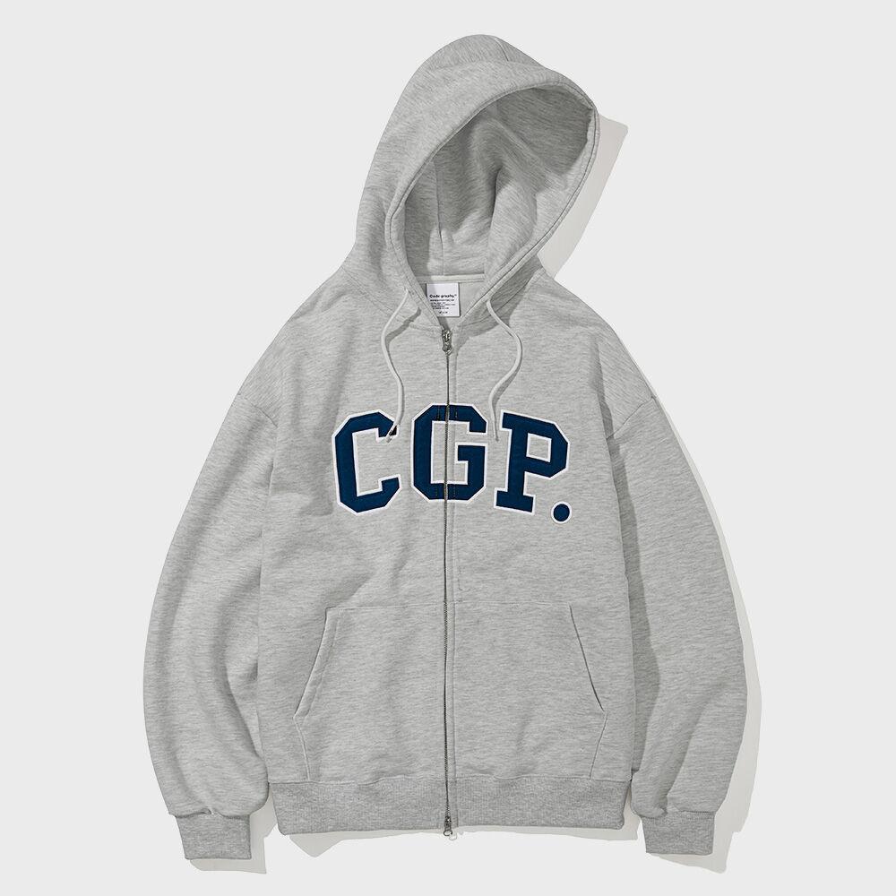 CGP 아치 로고 후드 집업_그레이