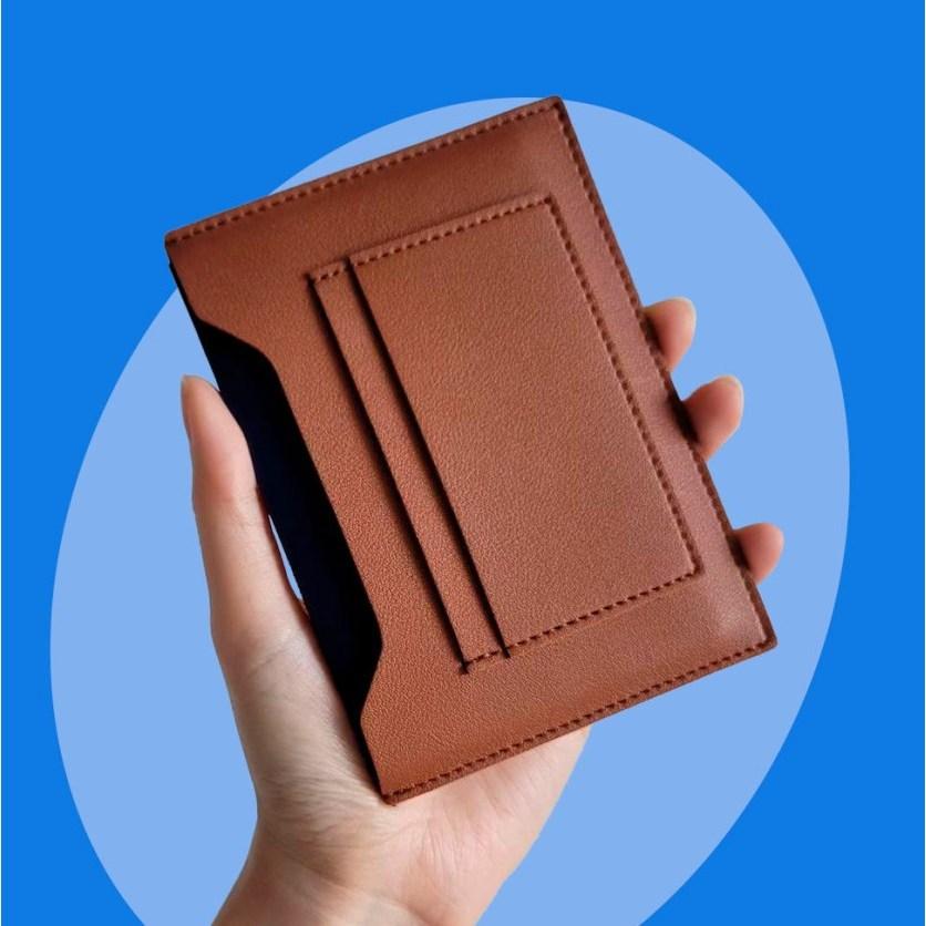 라이프몰 가죽 여권케이스 rfid 차단, 브라운