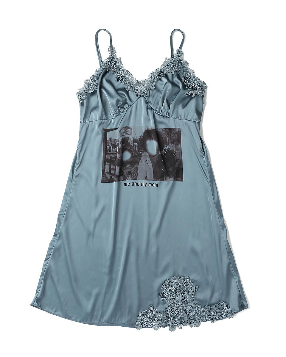 My memories lace slip BLUE