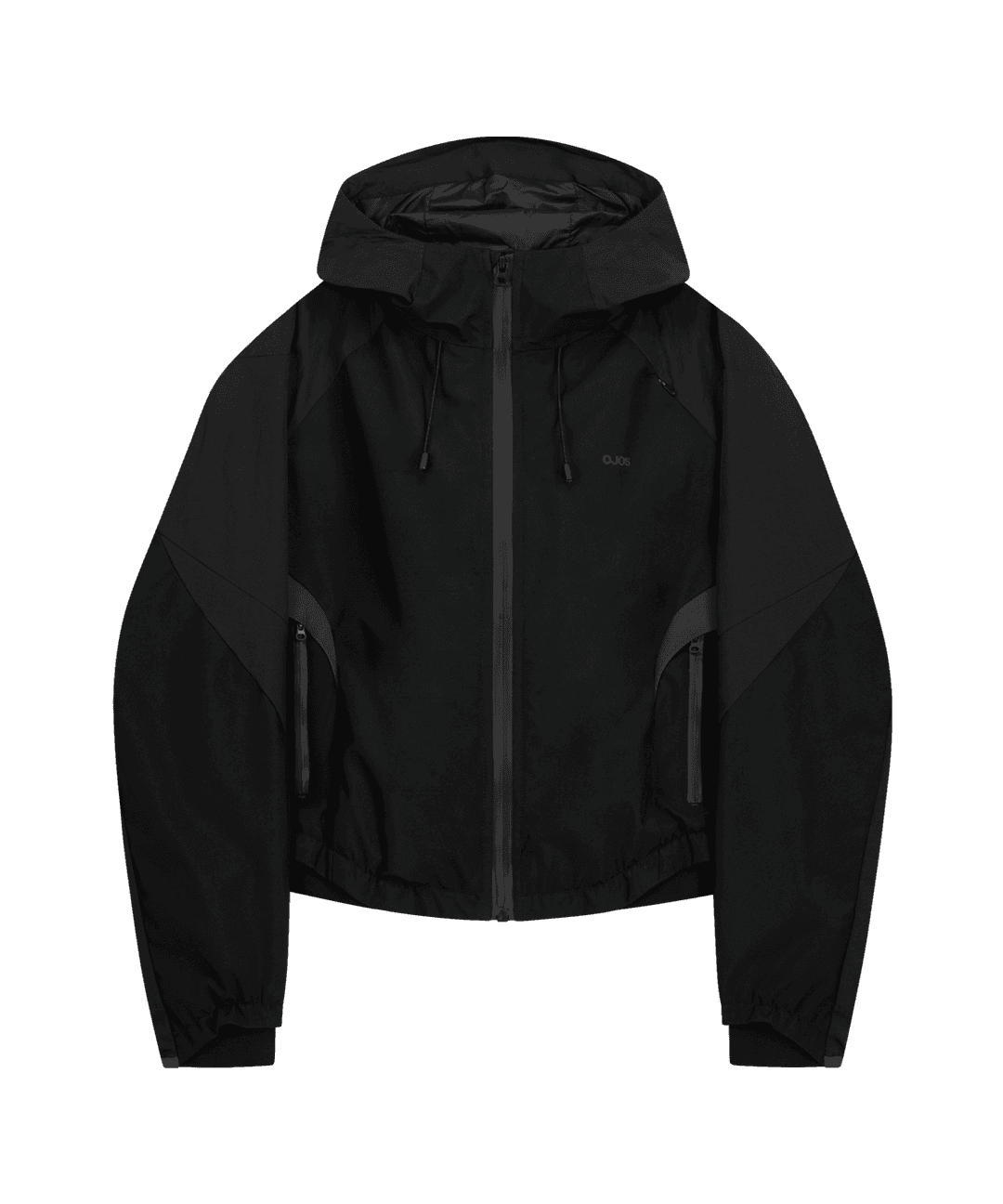 [3/10 예약배송] Paneled Crop Shell Jacket / Black