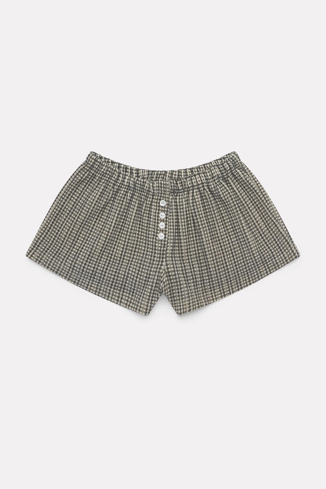 Check Mini Shorts_Black
