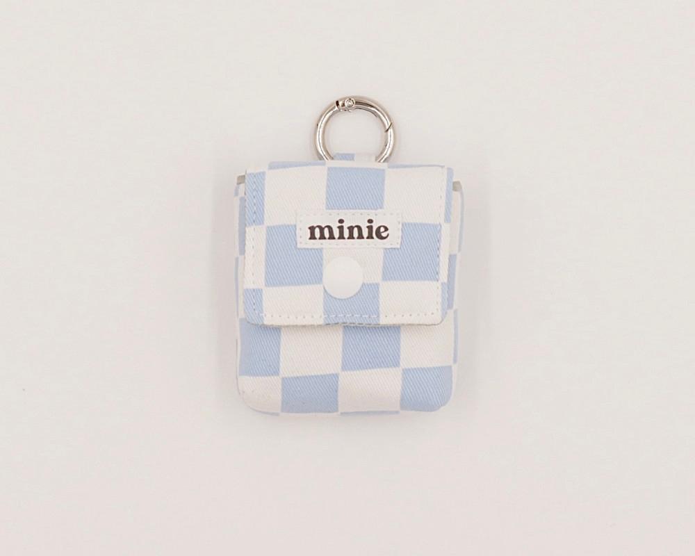 [미니에] 이어폰 파우치 (체스) - 스카이 블루