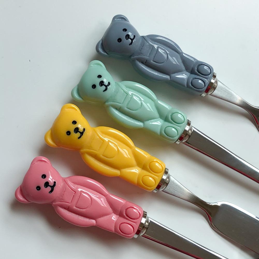 삼미 어린이 유아 아동 곰돌이 디저트 스푼 포크 버터나이프 커트러리 어린이집 유치원선물