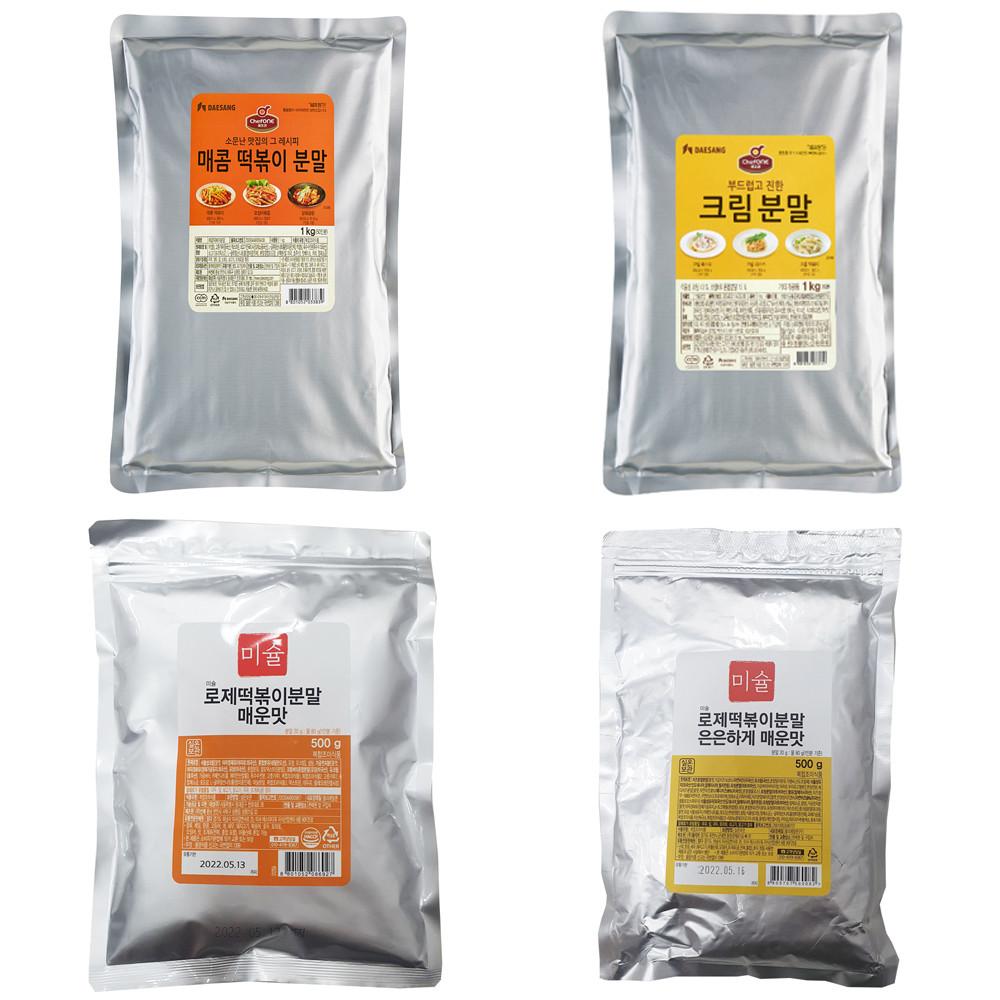 쉐프원 매콤 떡볶이 분말1kg 외 로제 크림 구시다 진국다시 짜장 짬뽕 카레