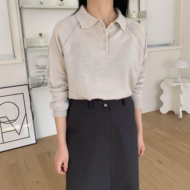 소프트 레글런 pk 카라 니트 (4color)