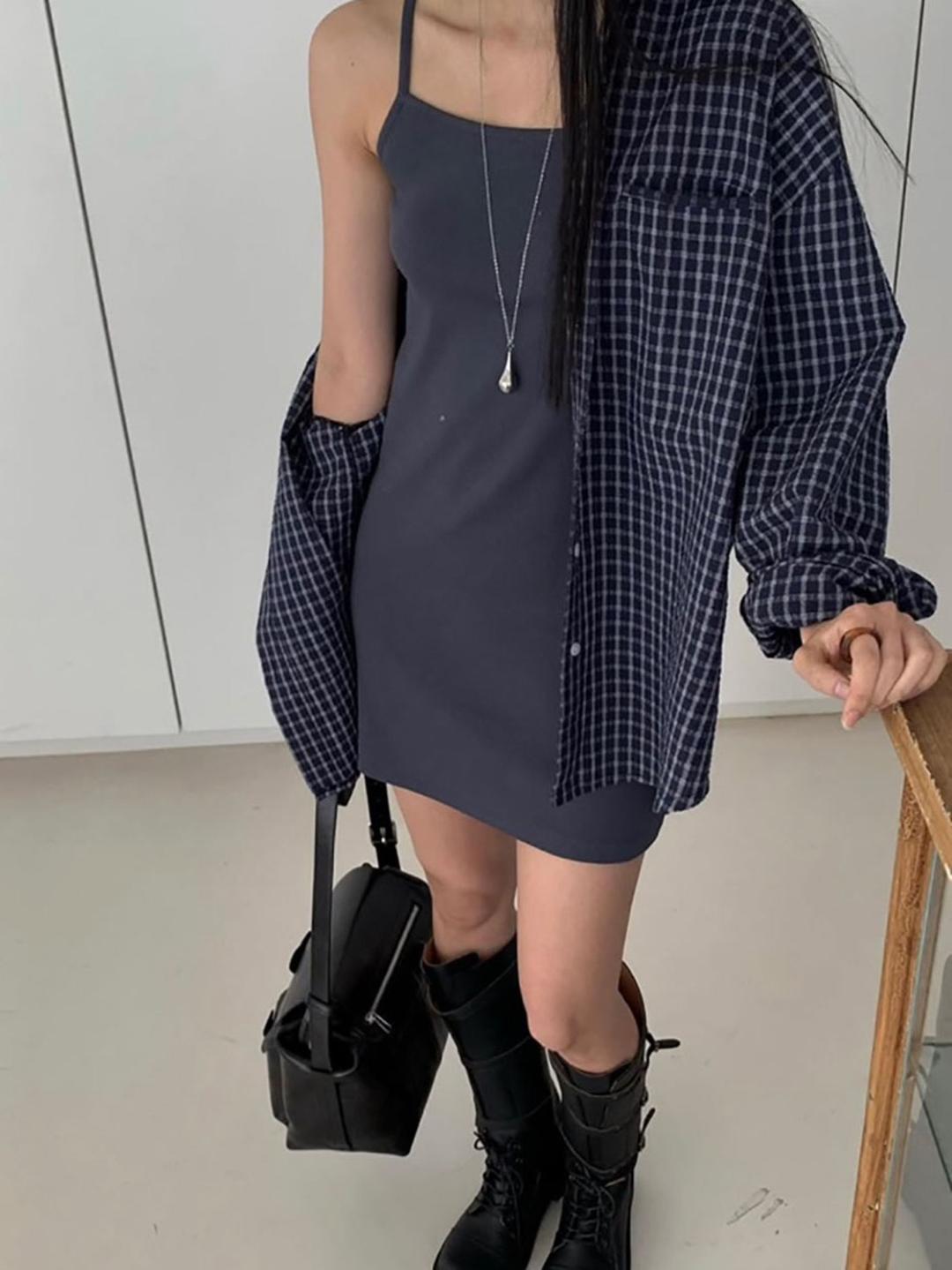 골지 나시 슬리브리스 원피스