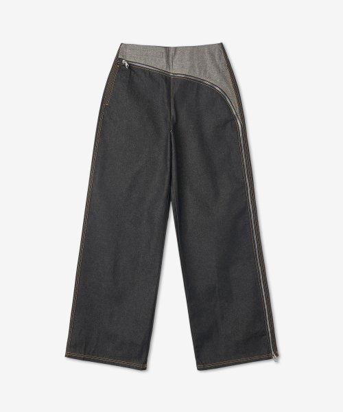 지퍼 점프 팬츠 - 블랙 / MRTWWBOT036DEN007001