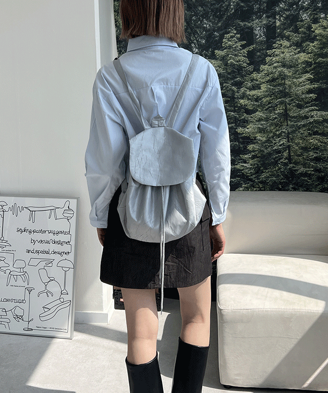 쿠치마치 [바스락백] 샤인 미니 스트링 백팩 (3color)