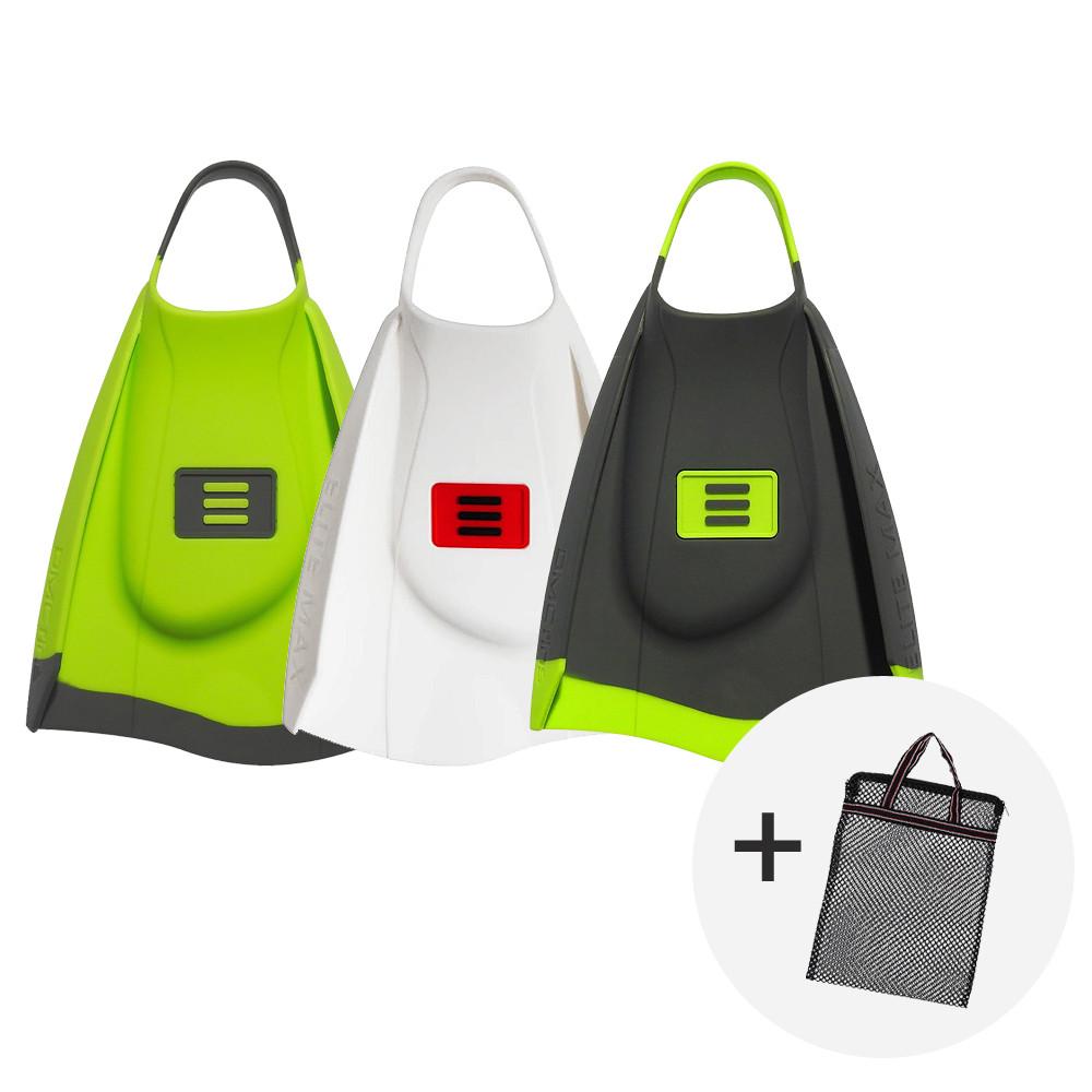 DMC 엘리트 맥스 수영 훈련용 오리발 숏핀 망사가방 증정