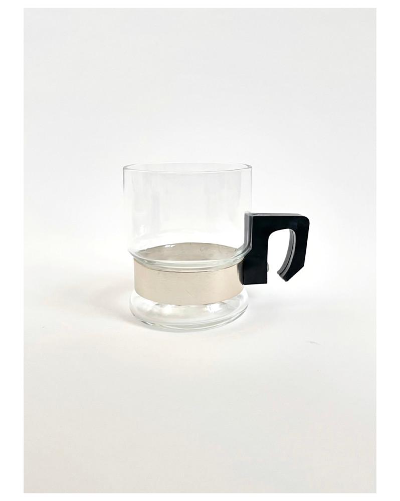 [vintage]  1970s modernist petit tea glass cup