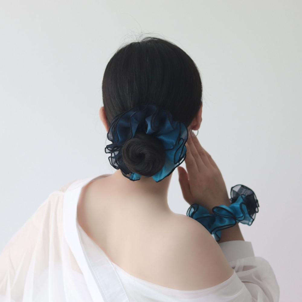 한복 노방 스크런치 여름 파도 머리끈(사이즈 커스텀 가능)