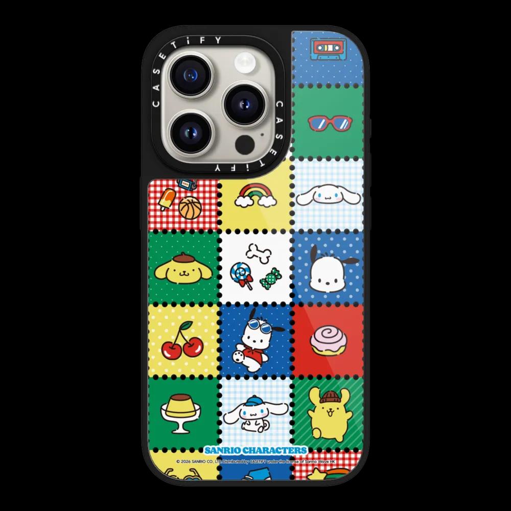 Sanrio Puppy Pals and Friends Grid Pattern Case