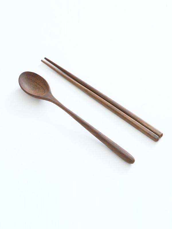 월넛 우드 수저세트