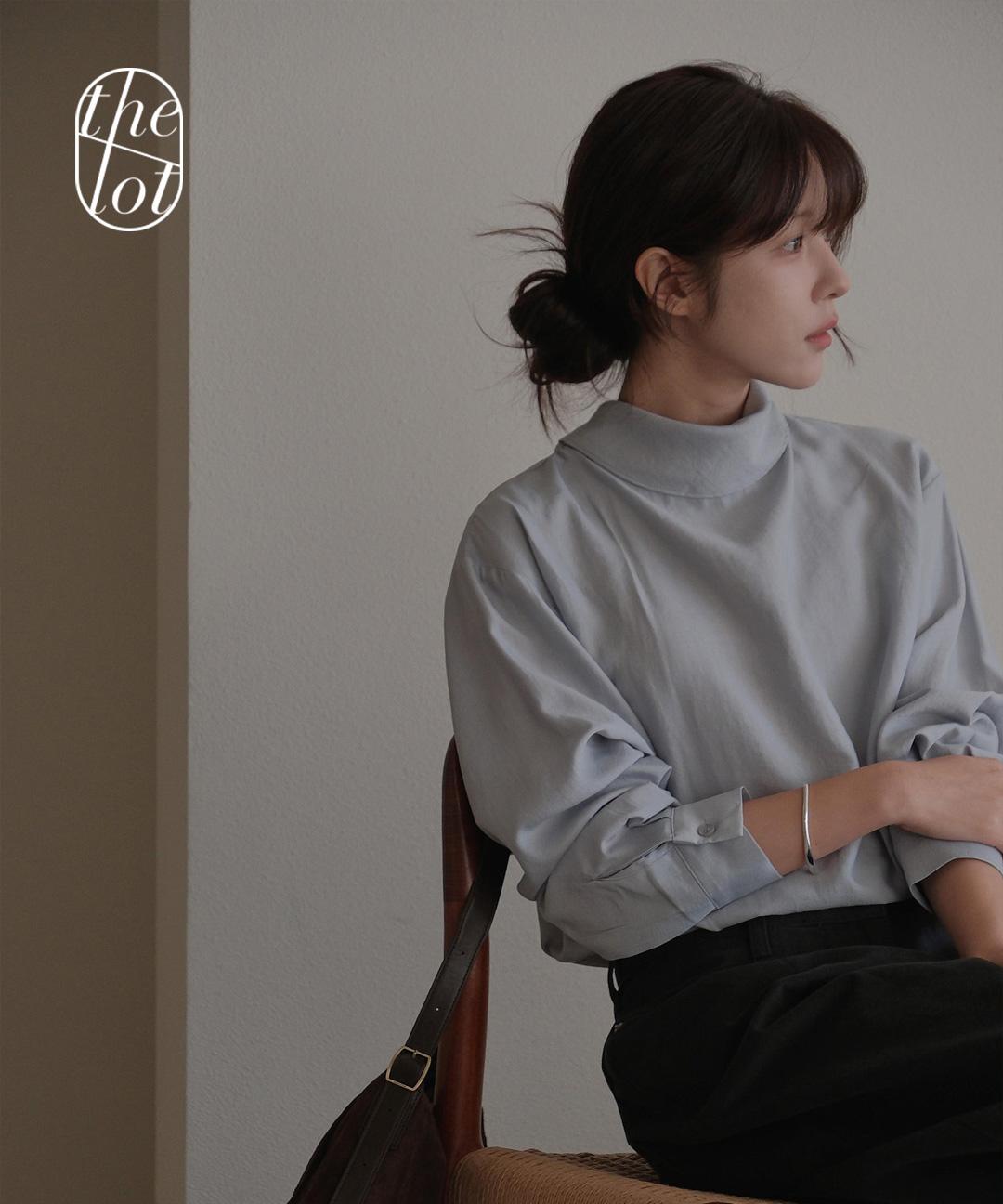 더롯 (검,베,아이 당일) [miel] 미엘 콰이트 타이 긴팔 블라우스 (4color) 스카프/머플러/긴팔/루즈핏/반목/데이트룩/격식룩/하객룩/출근룩