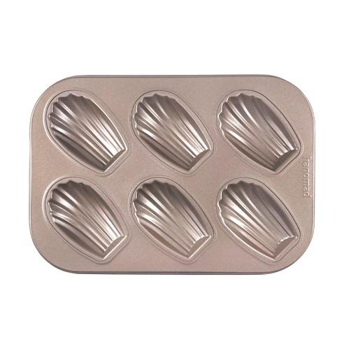 아노마드 깊은 마들렌틀 팬 6구 골드, 26.3 x 18...., 1개 - 마들렌팬 | 쿠팡