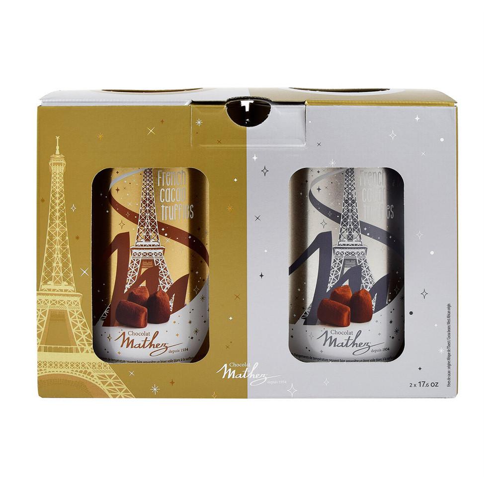 마테즈 쇼콜라 프렌치 카카오 트러플 500g 1x2팩 Mathez Plain French Cacao Truffles 500g X 2 Tins [원산지:상세설명에 표시]