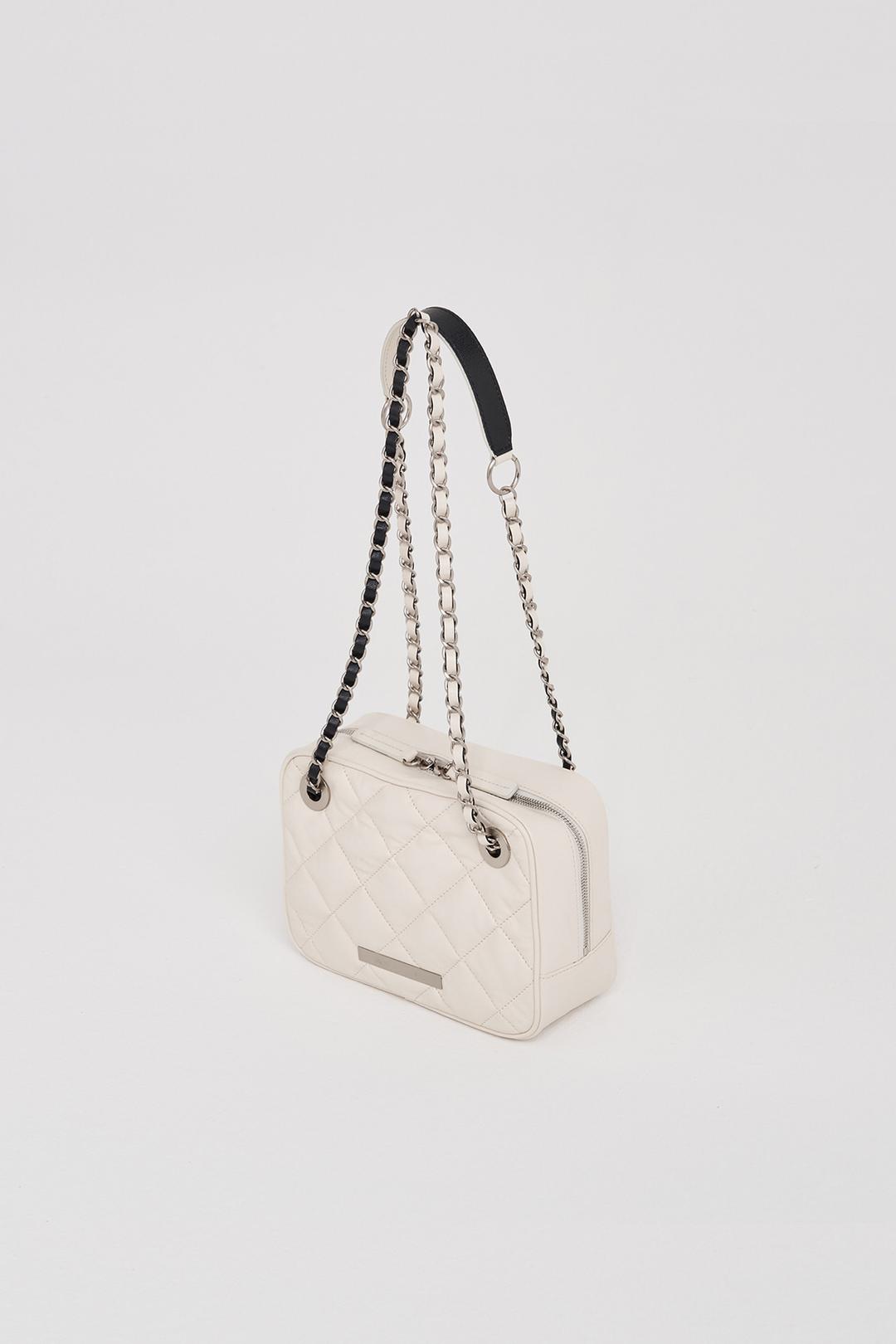 MIDDLE QUILTING BAG IN IVORY