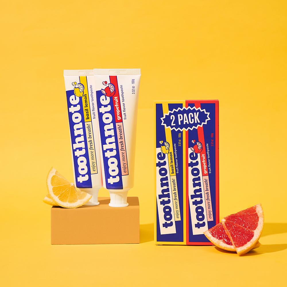 수분치약 2종세트 (바질레몬+자몽) 100g x 2 | 결혼선물/친구선물/선물