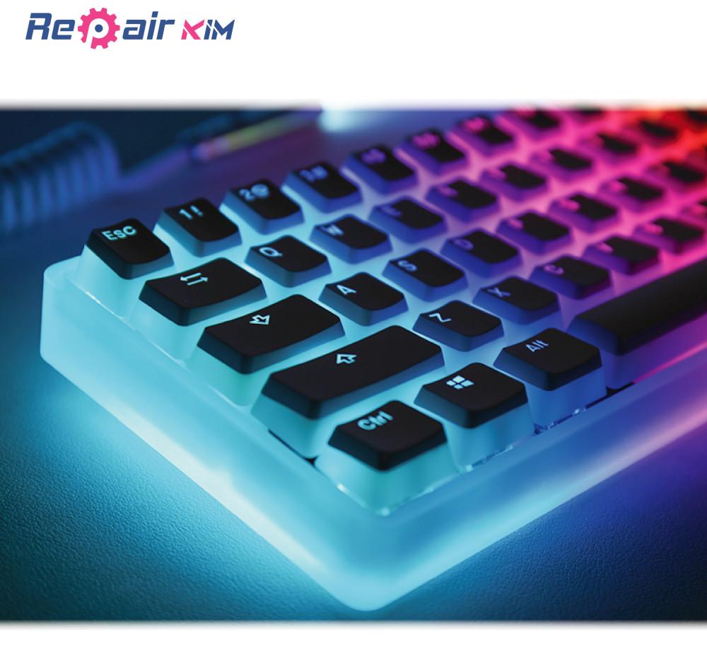 리페어킴 푸딩 키캡 OEM PBT 이중사출 115키 화이트 블랙 핑크 스카이블루