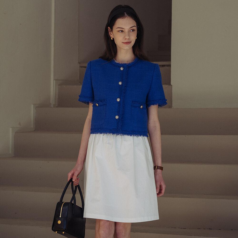 [예약배송]Volume strap skirt_Ivory