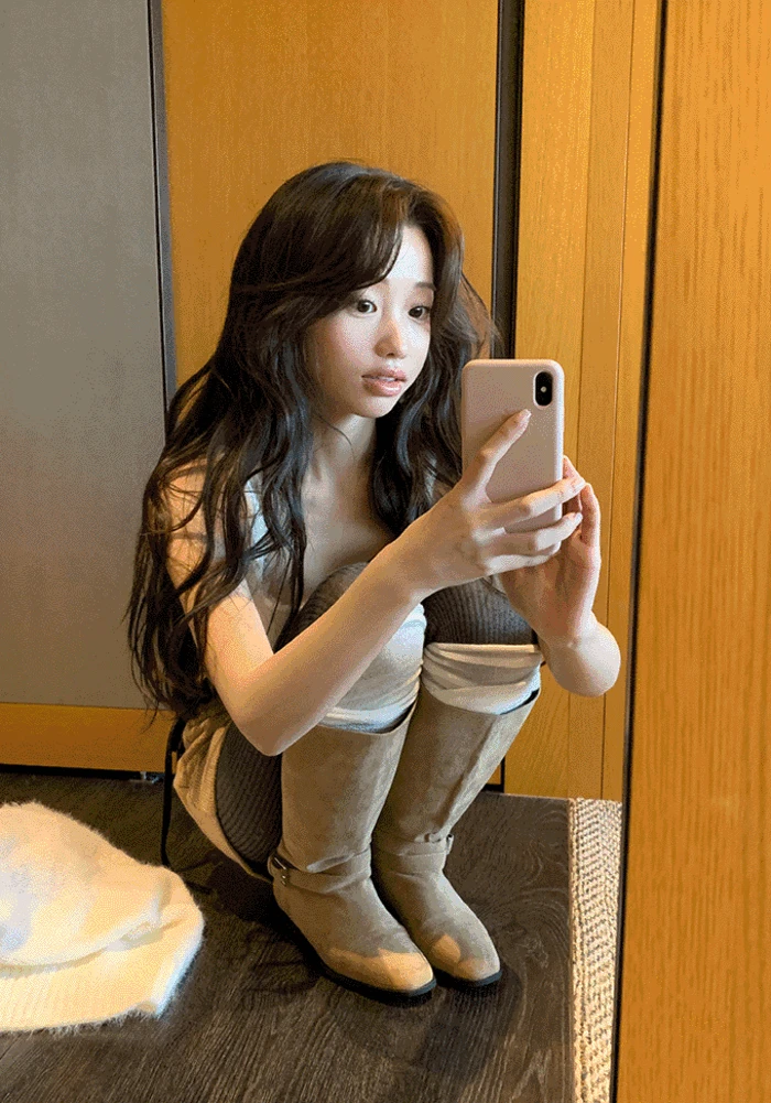 루첸스 스웨이드 롱부츠 - boots