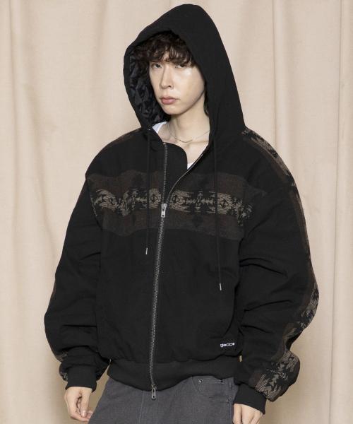 GJ097 네이티브 후드 자켓 (BLACK)