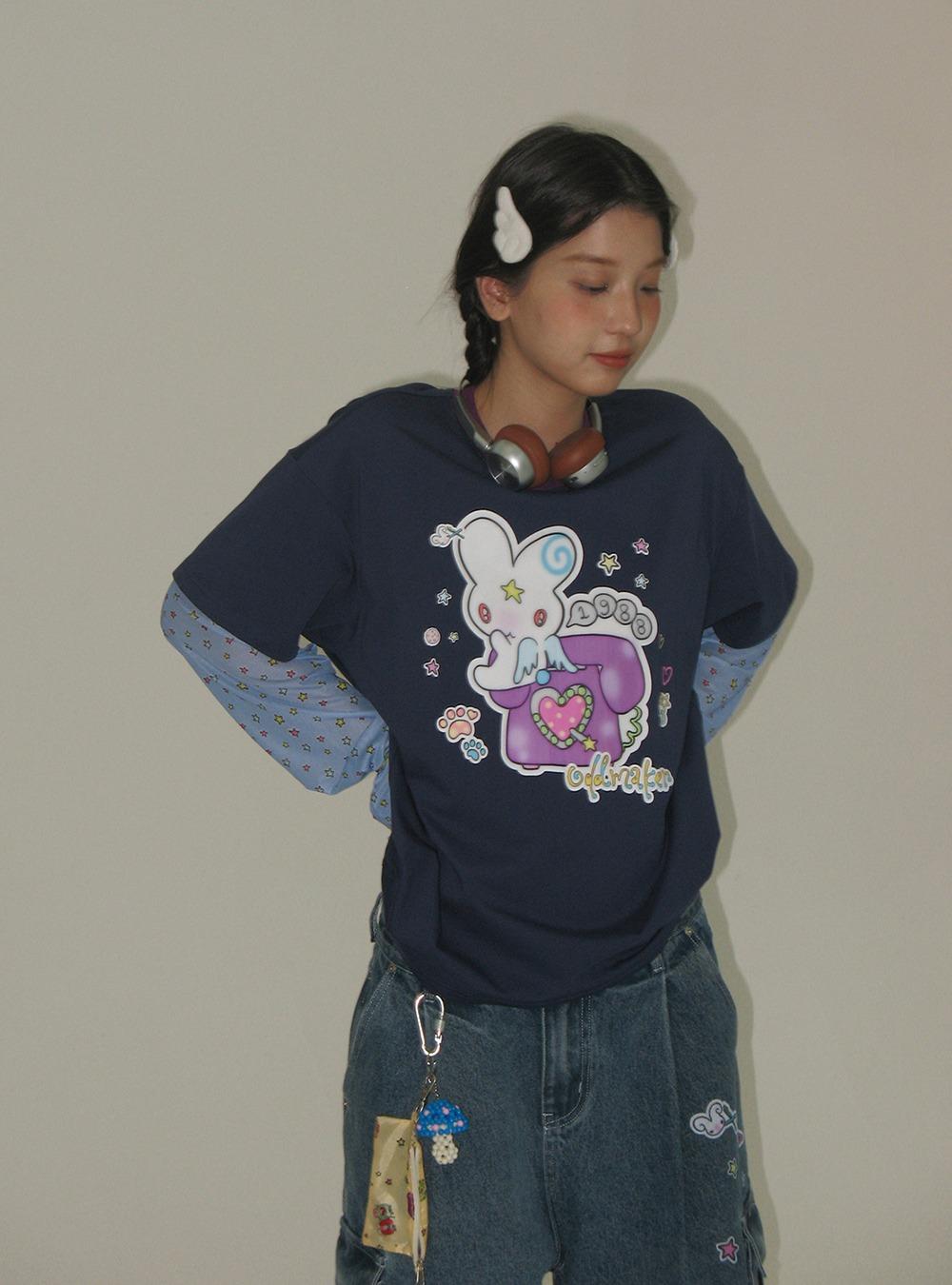 Uv Protection Character Overfit T-Shirt (3color)