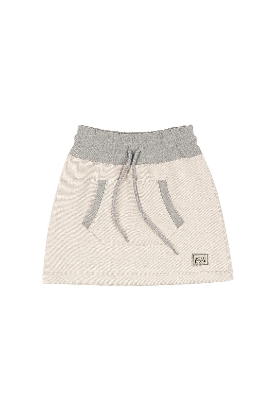 Inside-Out Kangaroo Skirt Melange-Reverse