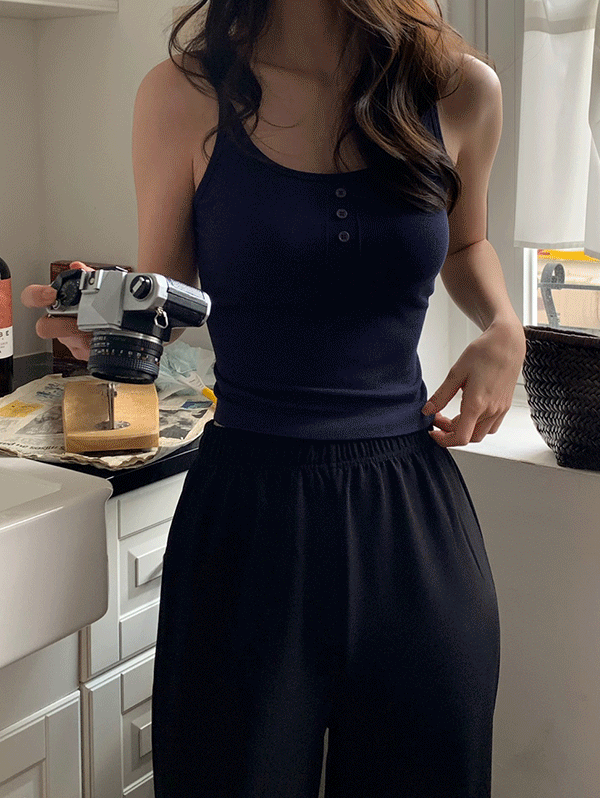 유어에르 [예쁘고편해요][패드고정][4color] 라이트 슬림 버튼 골지 브라탑 가디건 레이어드 편한 패드 안빠지는 리조트 휴양지룩 캡내장 단추 캡나시