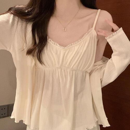 라온앤미 앨리스 가디건 나시 3pcs 잠옷 파자마 세트
