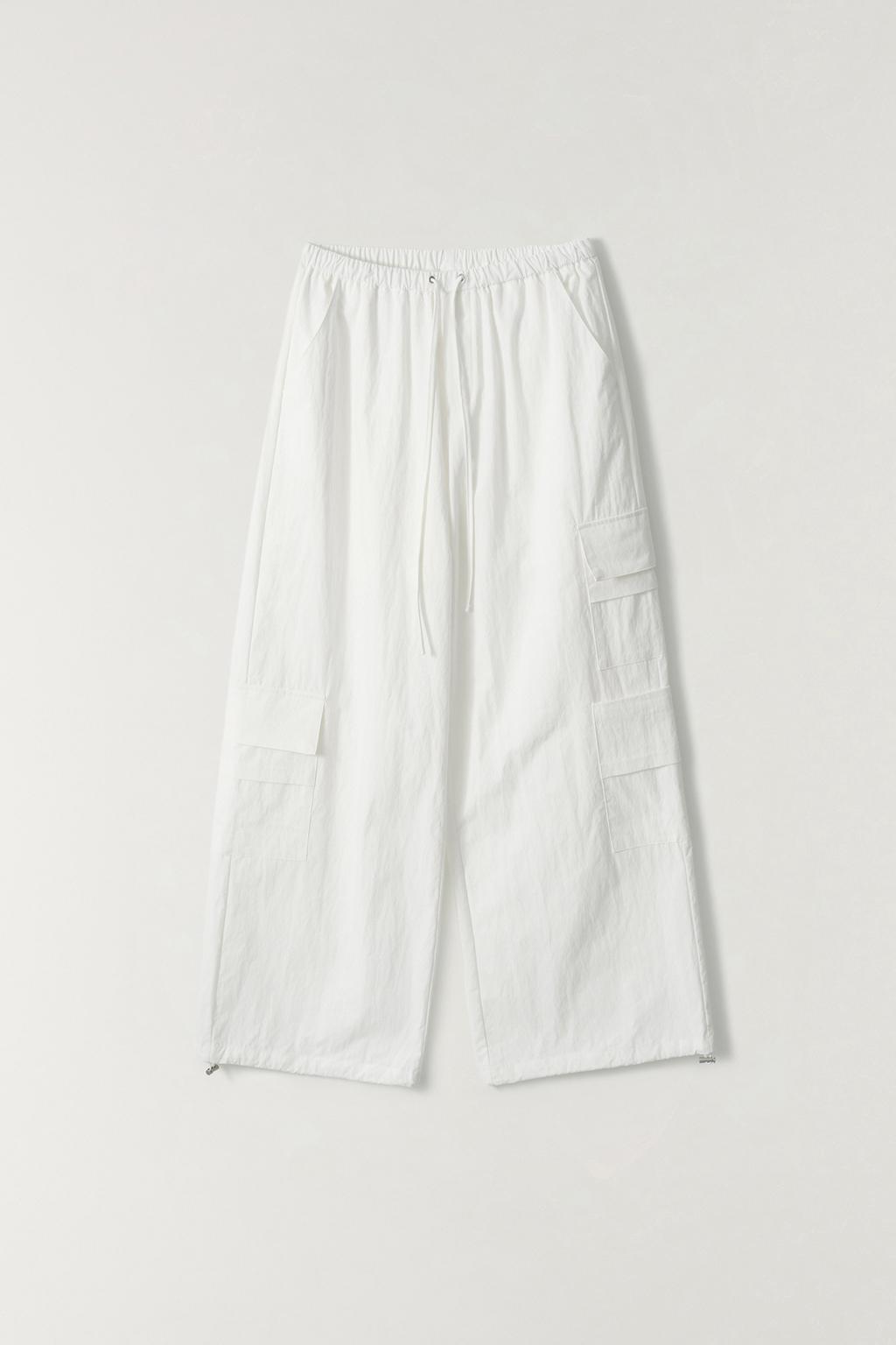 투 포켓 카고 조거 팬츠 WHITE