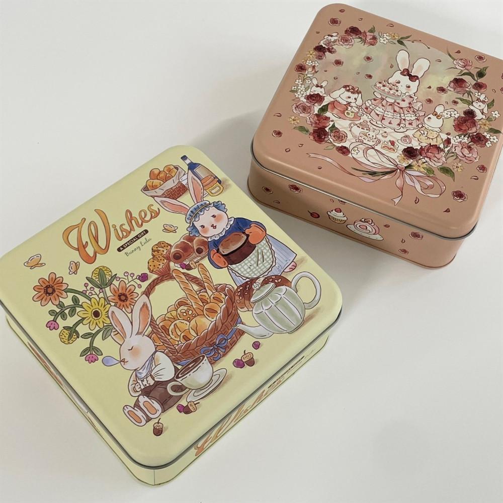 빈티지 다꾸 버니 베이커리 소꿉놀이 틴케이스 2종