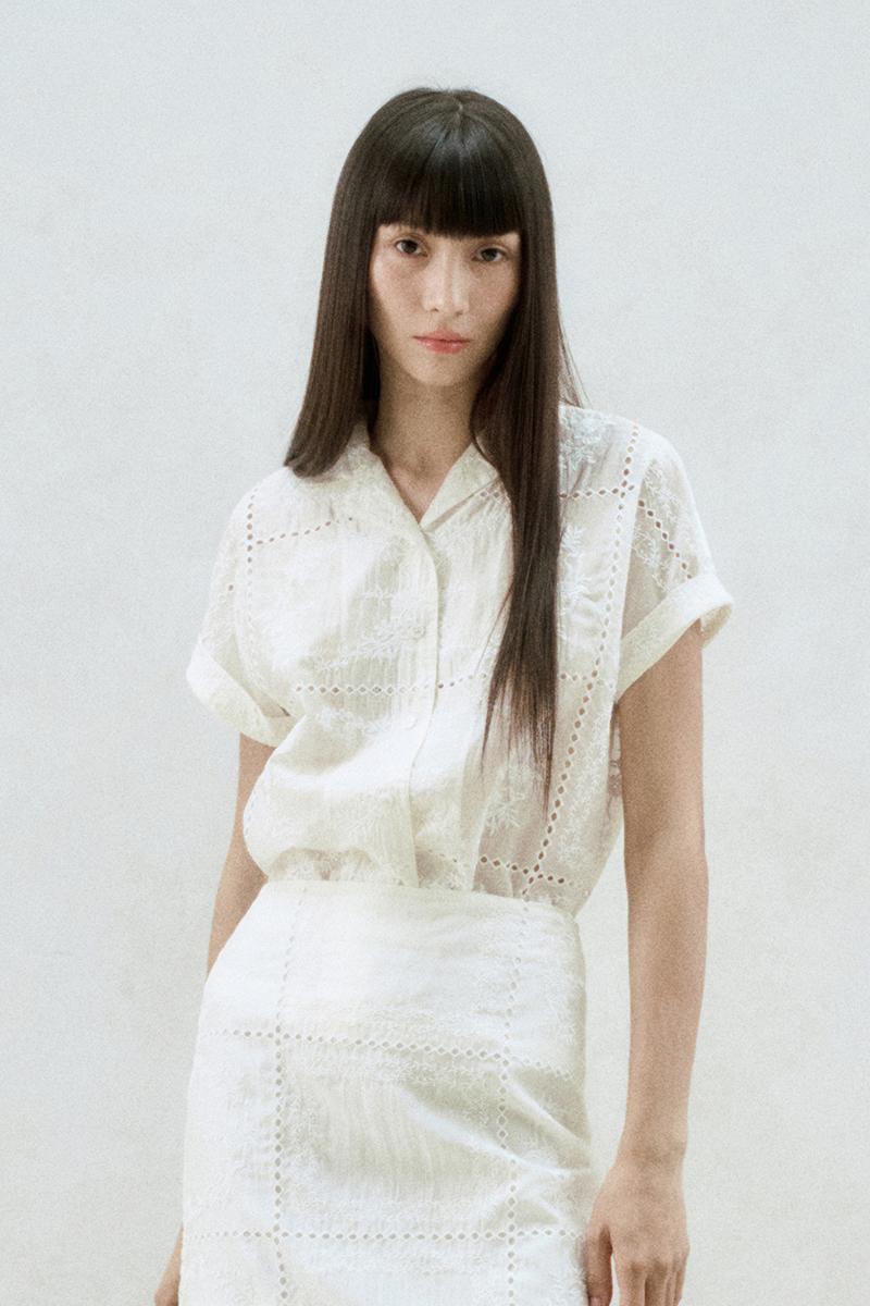 [7/15 순차배송] CROCHET HALF SLEEVE SHIRT