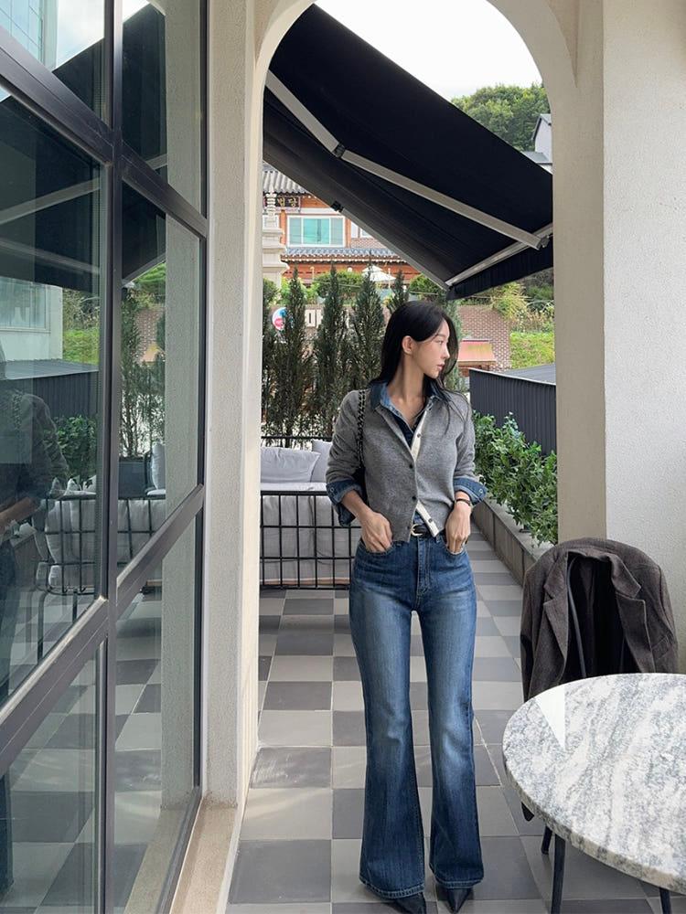 프라임 진청 스판 부츠컷 데님 (SM)