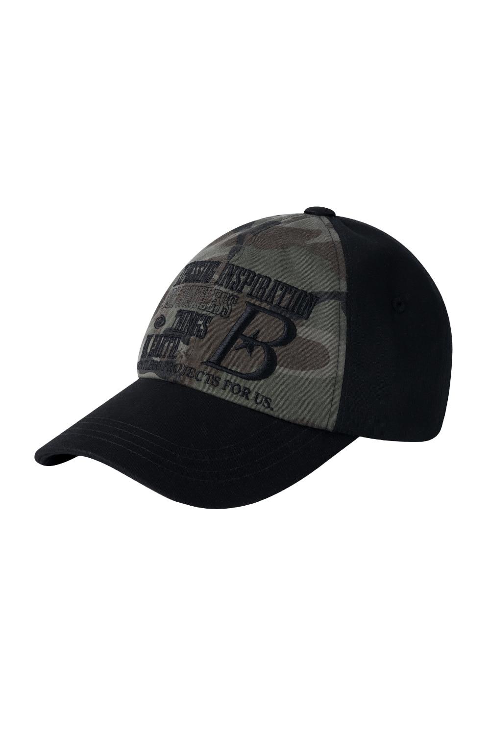 B LOGO 볼캡 [카모 블랙]
