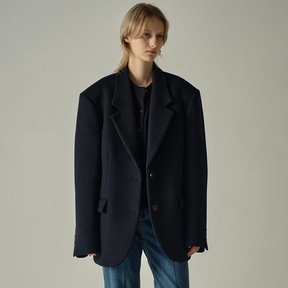 캐시미어 블레이저 코트_black