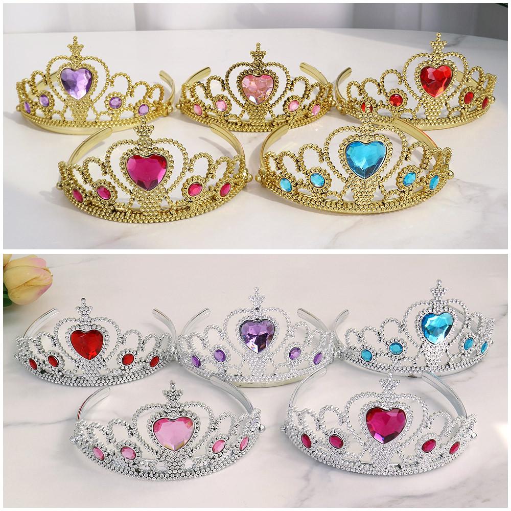 하트 보석 머리띠 골드 스카이 티아라 왕관 생일 파티 브라이덜샤워
