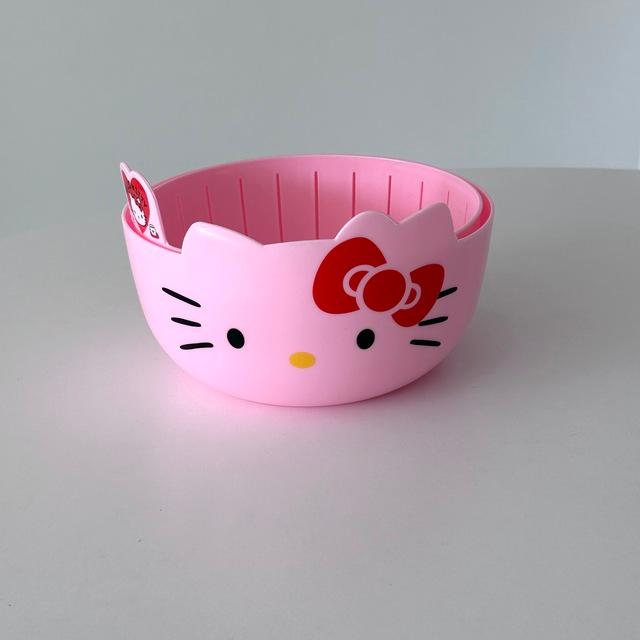 키티 야채 채반(핑크)