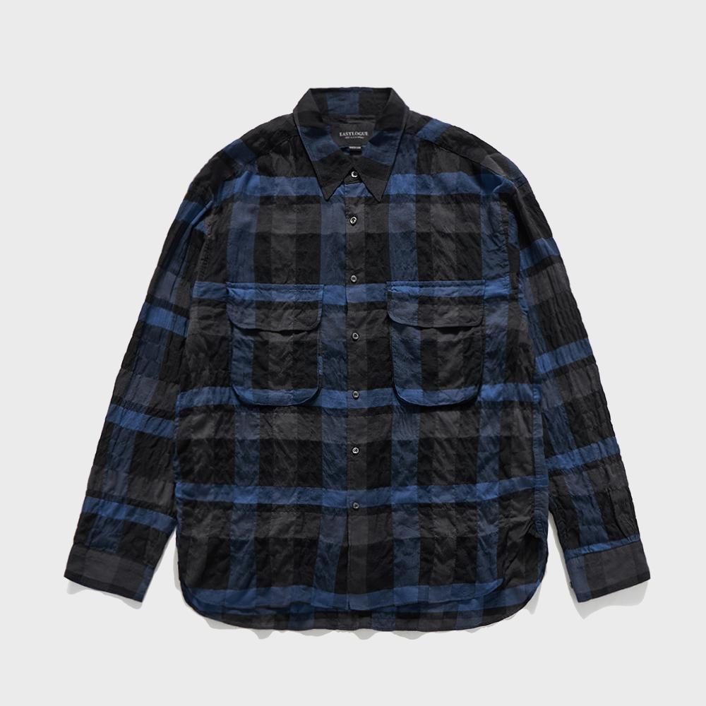 COMFY WIDE SHIRTS / NAVY CHECK