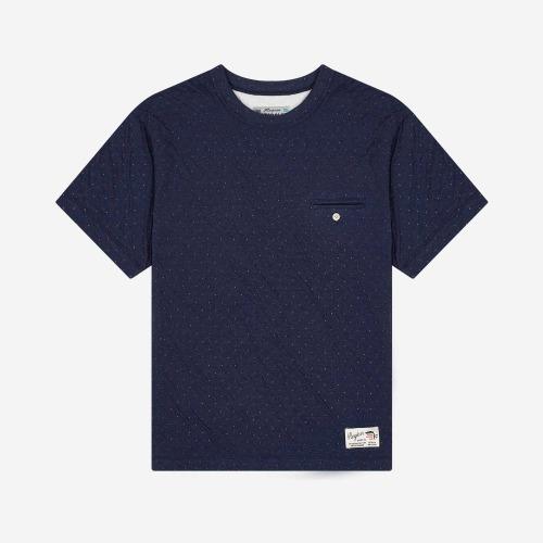 REGION MOTORS CLUB DOTS LIP POCKET TEE (NAVY)