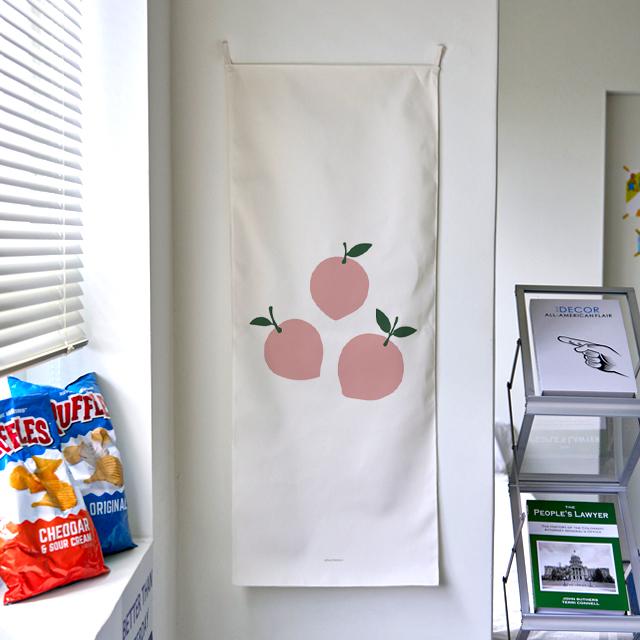 peach/복숭아 A 세로형 패브릭 포스터 / 바란스커튼(2size)