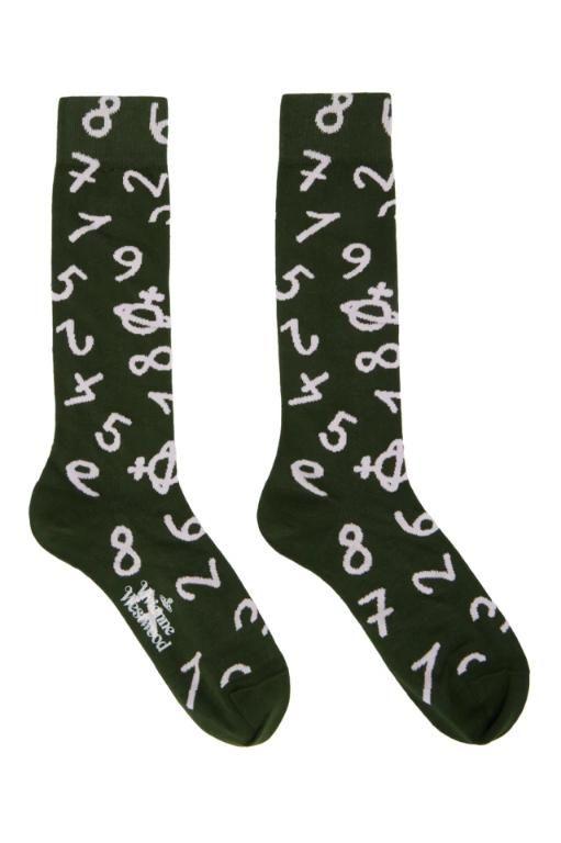 비비안웨스트우드 그린 넘버 양말 M401 GREEN