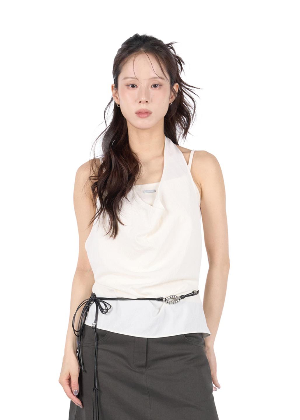 릿킴 COWL NECK HALTER SLEEVELESS