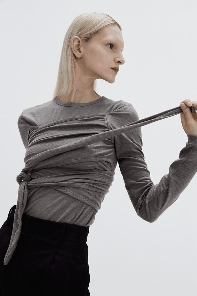 Strap golgi top(Dove Gray)