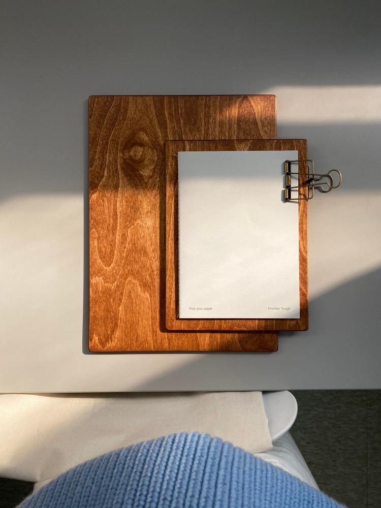 [open] 8차 Brown Tool 브라운툴 고품질 우드화판 클립보드 바인더 집게 메뉴판