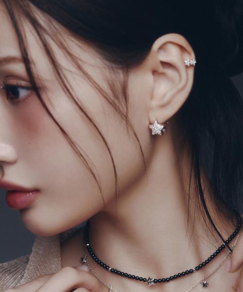 STELLA 블랙 스피넬 비드목걸이 (JJLJNZ4BF391BR420)