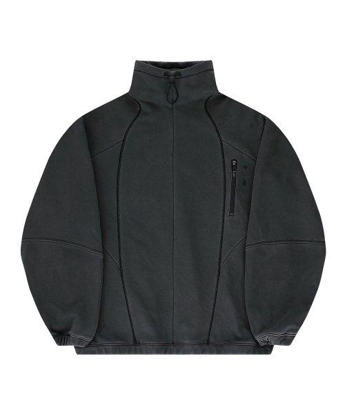 D.ok 01 Zip-Pocket Sweatshirt (ASH BLACK)