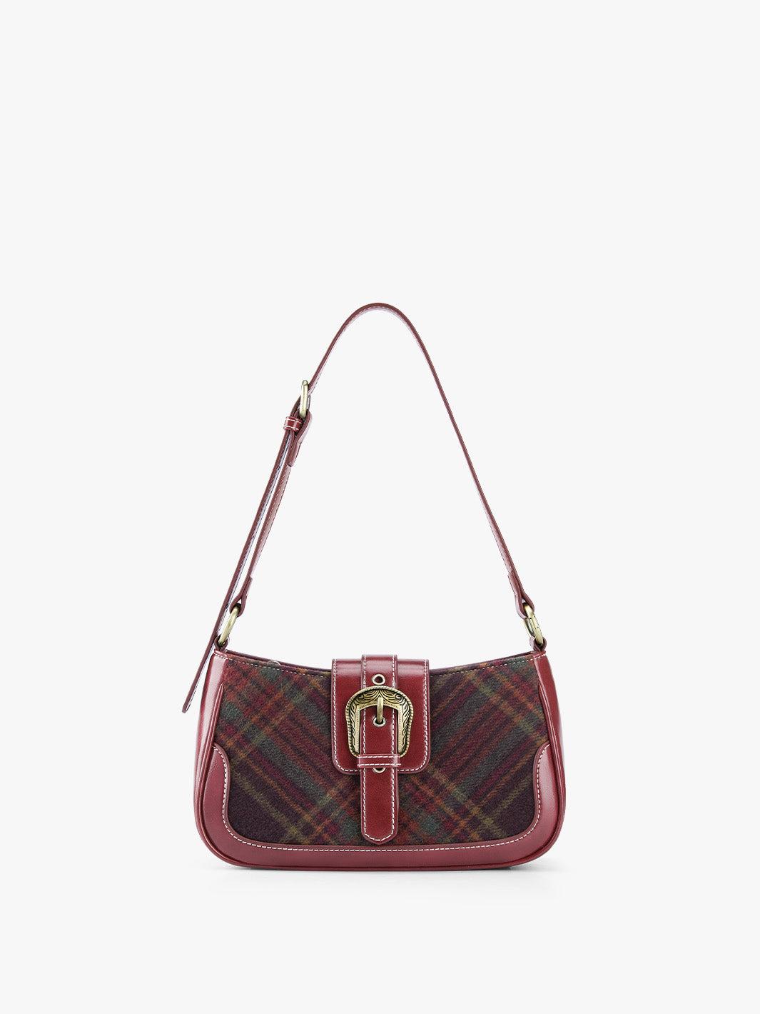 Alison Vintage Daily Shoulder Bag - Angola Red