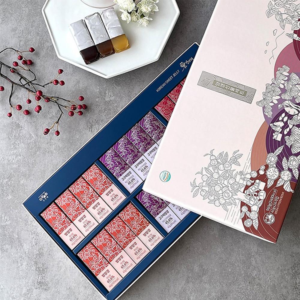 밤뜨래 수제양갱 3종 24개입 양갱선물세트 부모님 어르신간식 설 명절 선물셋트 [원산지:국산]